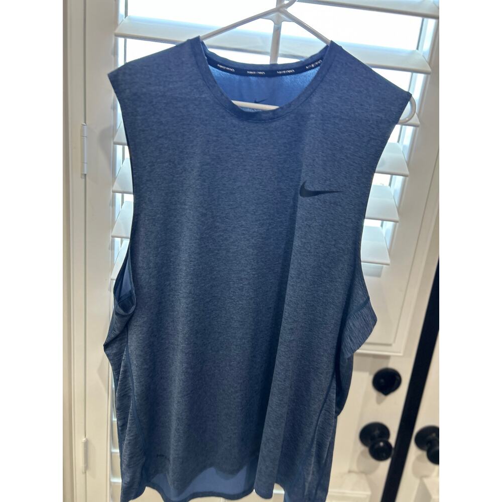 Men’s Nike Dri-FIT Heather Blue Tank Top – XXL